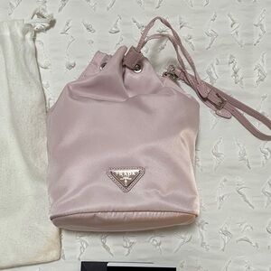 Prada Re Nylon Lavender Mini Drawstring Bag